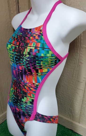 Speedo Swimsuit Eye Spy Printed Vee 2 Women's One- - Picture 4 of 9